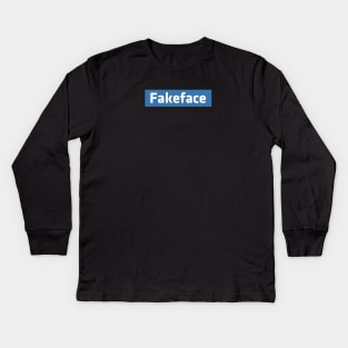 Facefacebook Parody Kids Long Sleeve T-Shirt